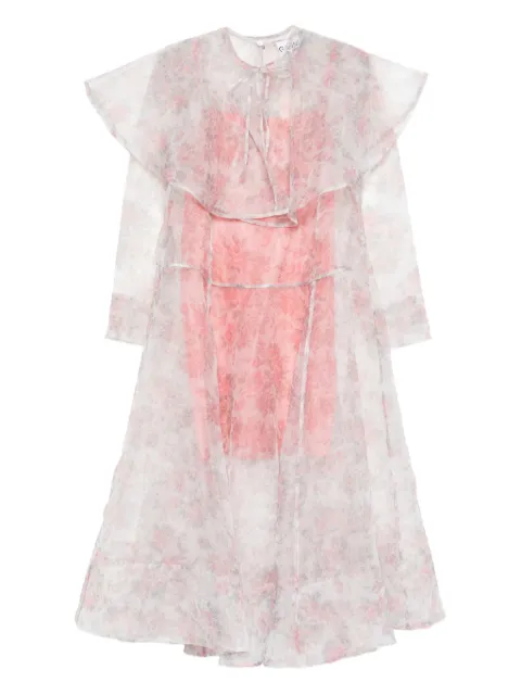 GANNI ruffled floral midi dress