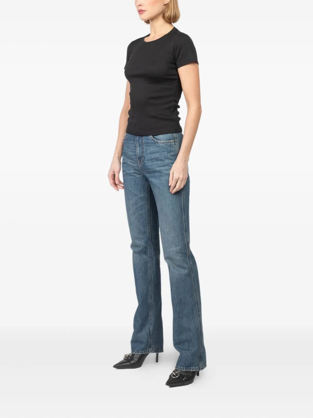 Aya Muse T-shirt met ronde hals Zwart