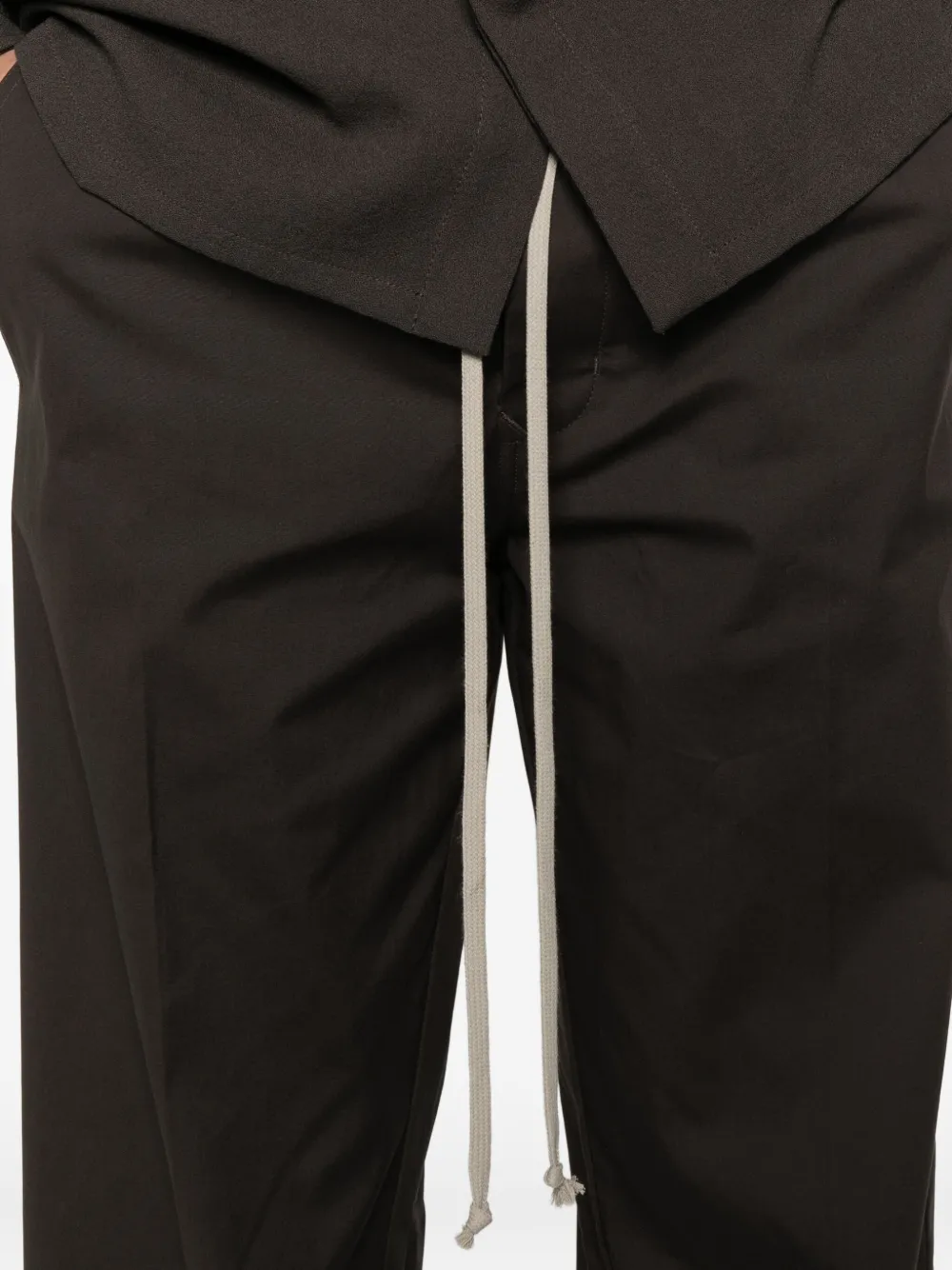 Rick Owens Broek met trekkoord en manchetten Bruin