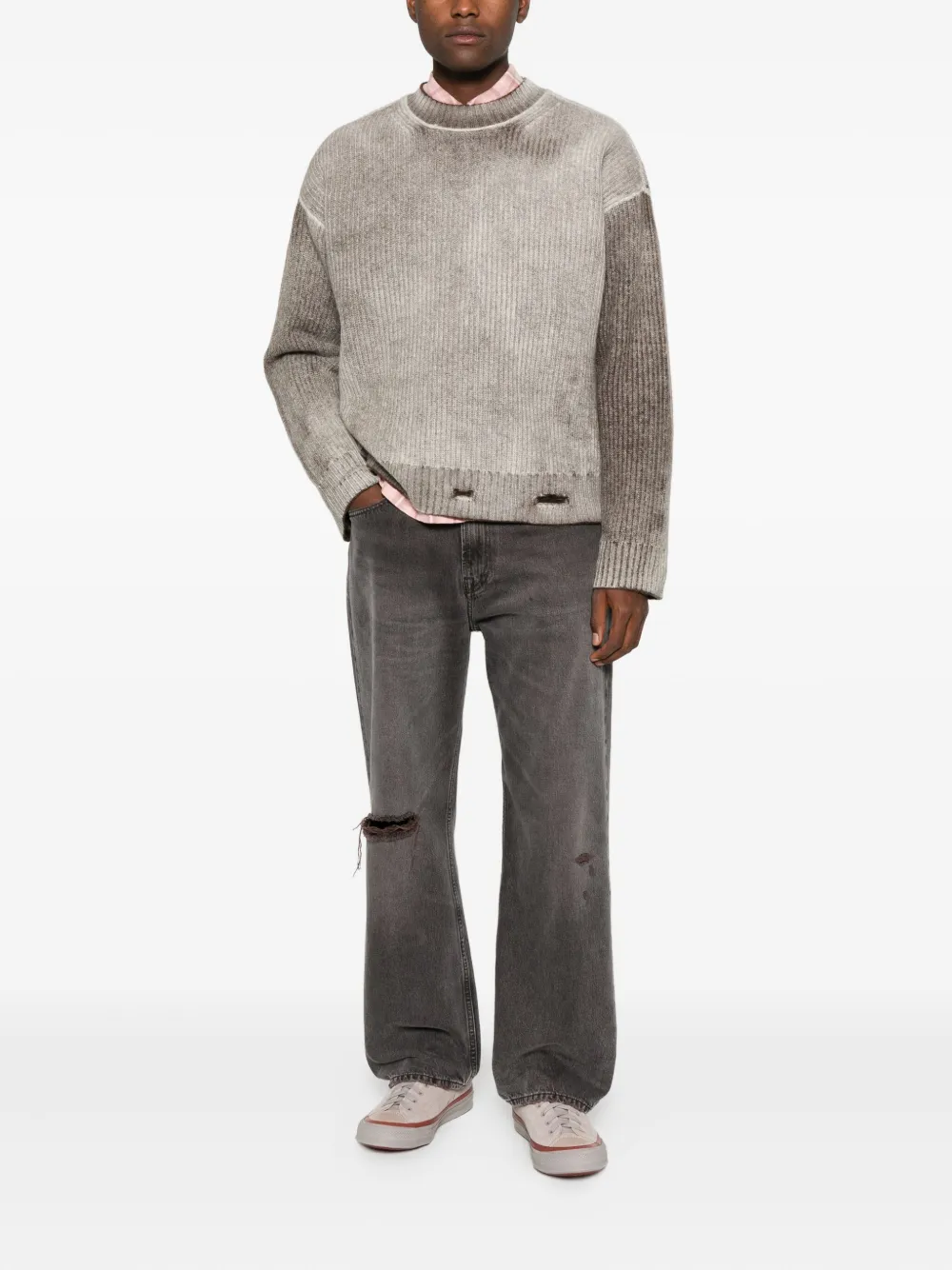 Represent wool distressed sweater | Knitted Sweaters | Image 2