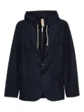Eleventy hooded two-button blazer - Blue