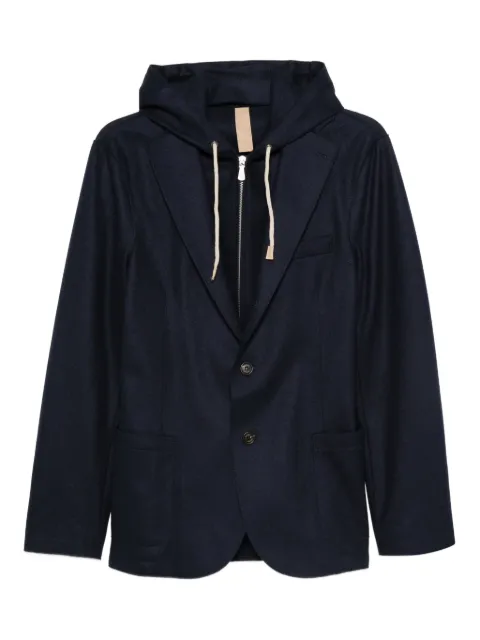 Eleventy Blazer com capuz e dois botões