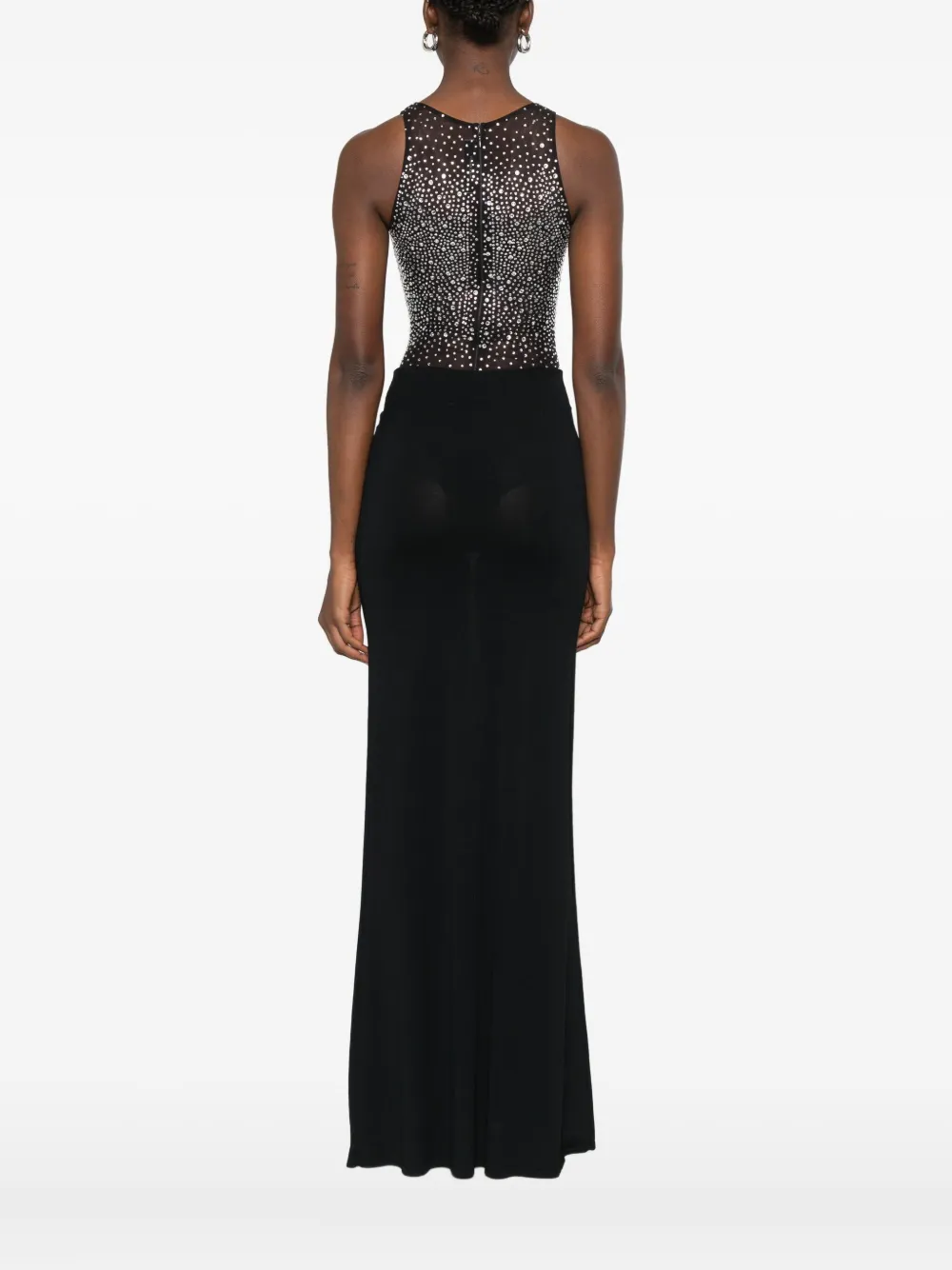 Alex Perry Embellished Bodysuit In Black