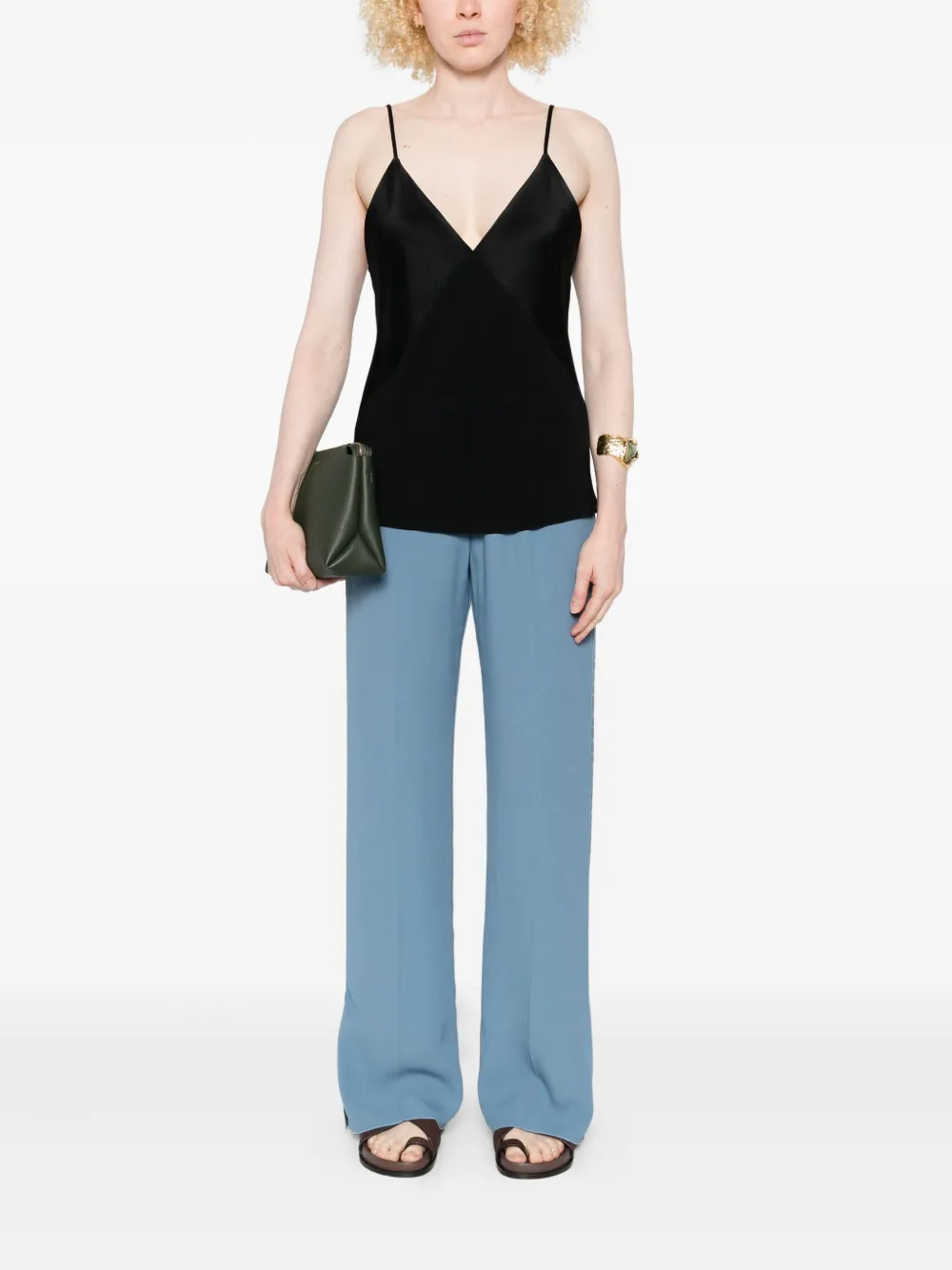Forte Forte side-panel trousers - Blauw