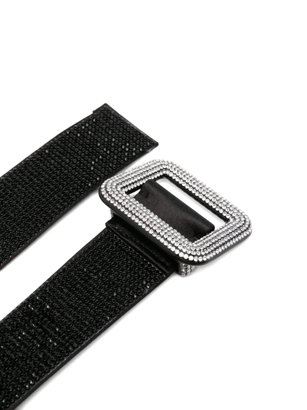 Benedetta Bruzziches crystal-embellished buckle belt - Zwart