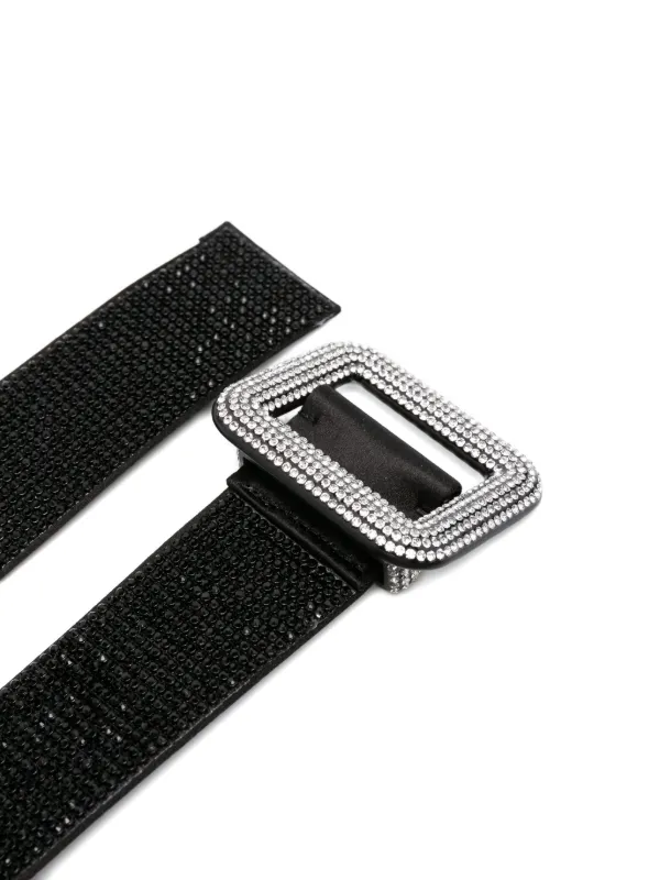 Benedetta Bruzziches crystal-embellished Buckle Belt | Black  display picture 1