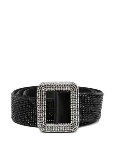 Benedetta Bruzziches crystal-embellished buckle belt