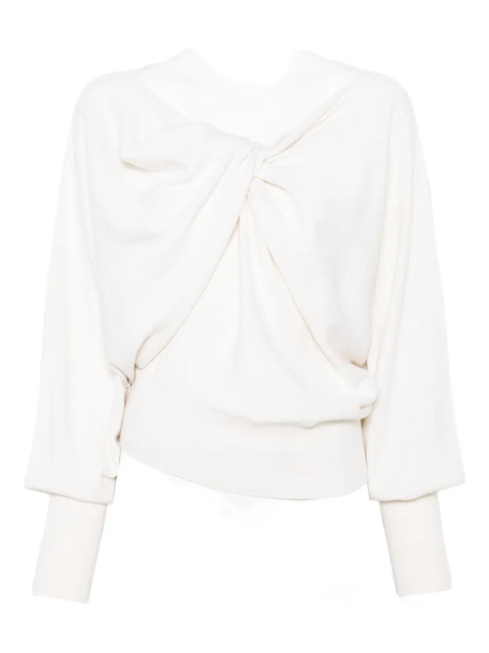 Alberta Ferretti twist-front sweater Beige