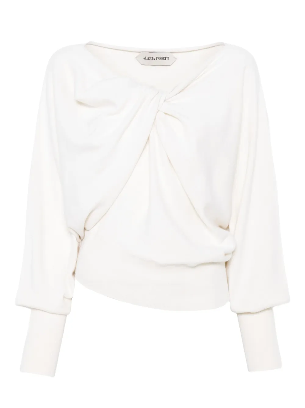 Alberta Ferretti twist-front sweater | Neutrals | Image 1