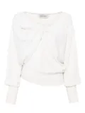 Alberta Ferretti twist-front sweater - Neutrals