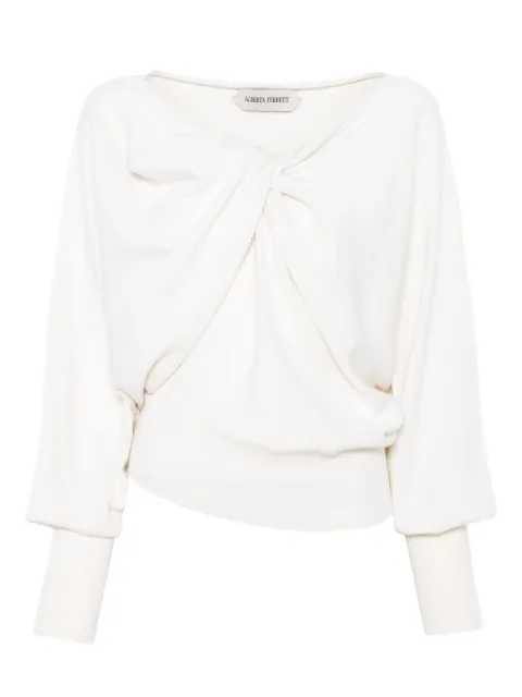 Alberta Ferretti twist-front sweater