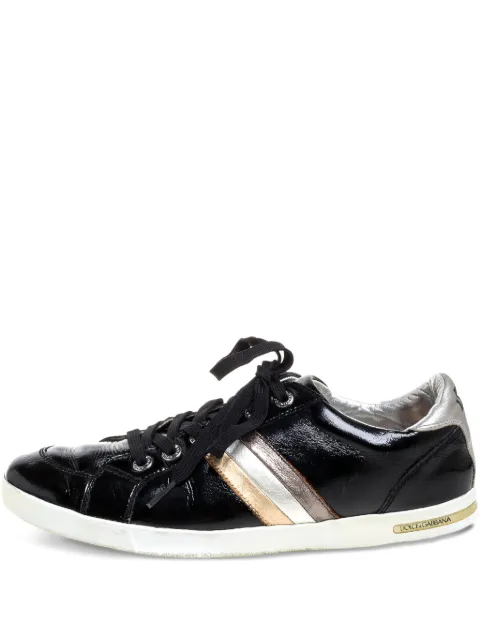 Dolce & Gabbana Pre-Owned metallic leather sneakers