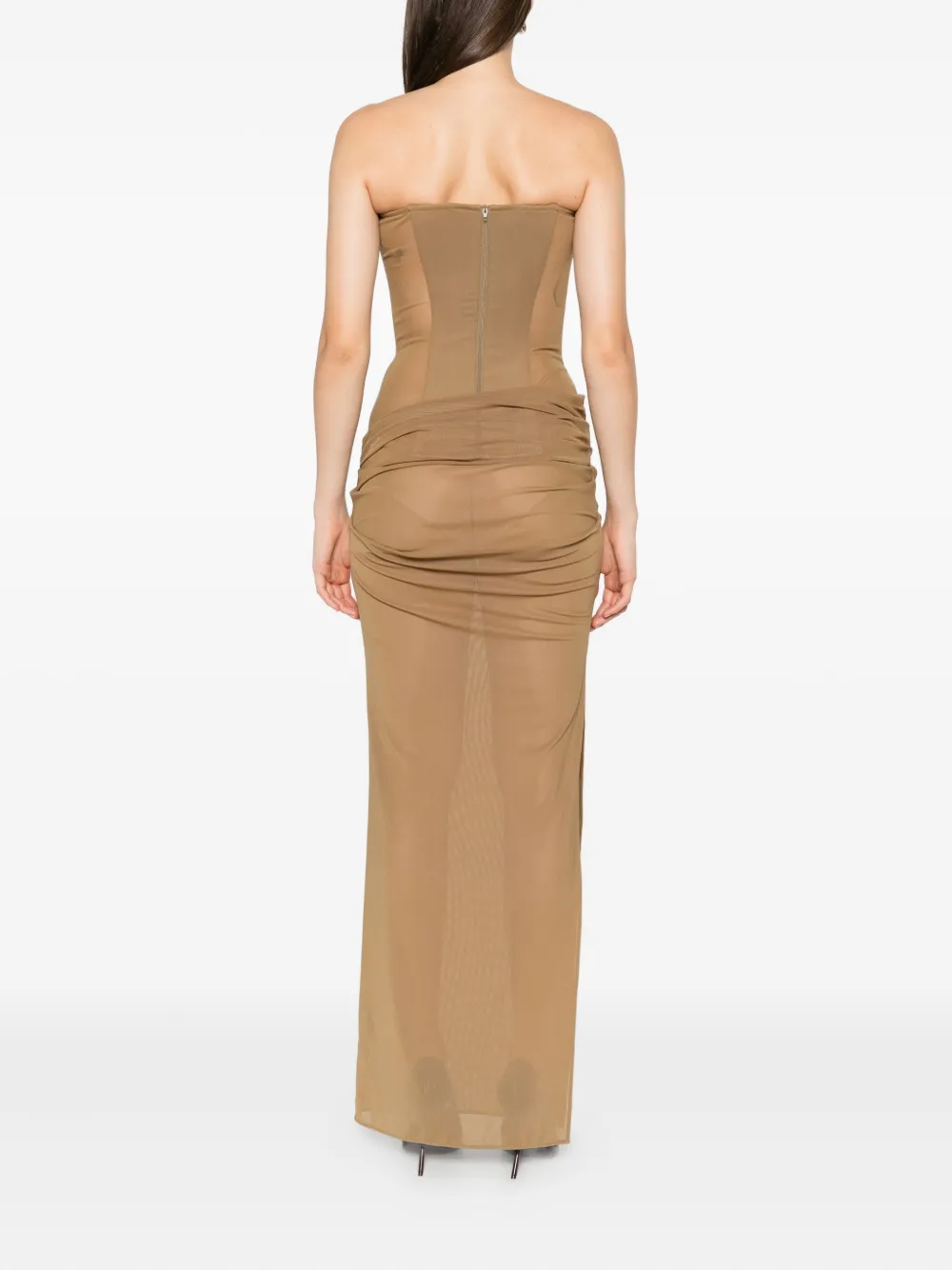 Alex Perry Strapless maxi-jurk Groen