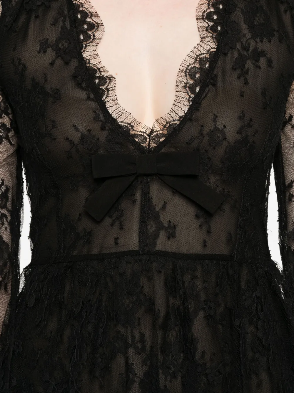 alessandra rich crystal embellished lace mini dress Alessandra Rich Lace Mini Dress