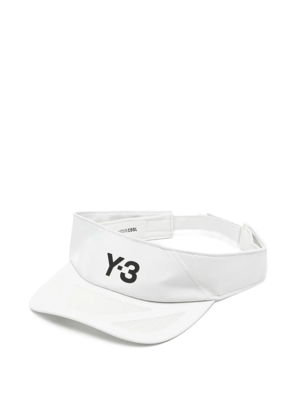 Y-3 logo-detail visor hat | White | Image 1