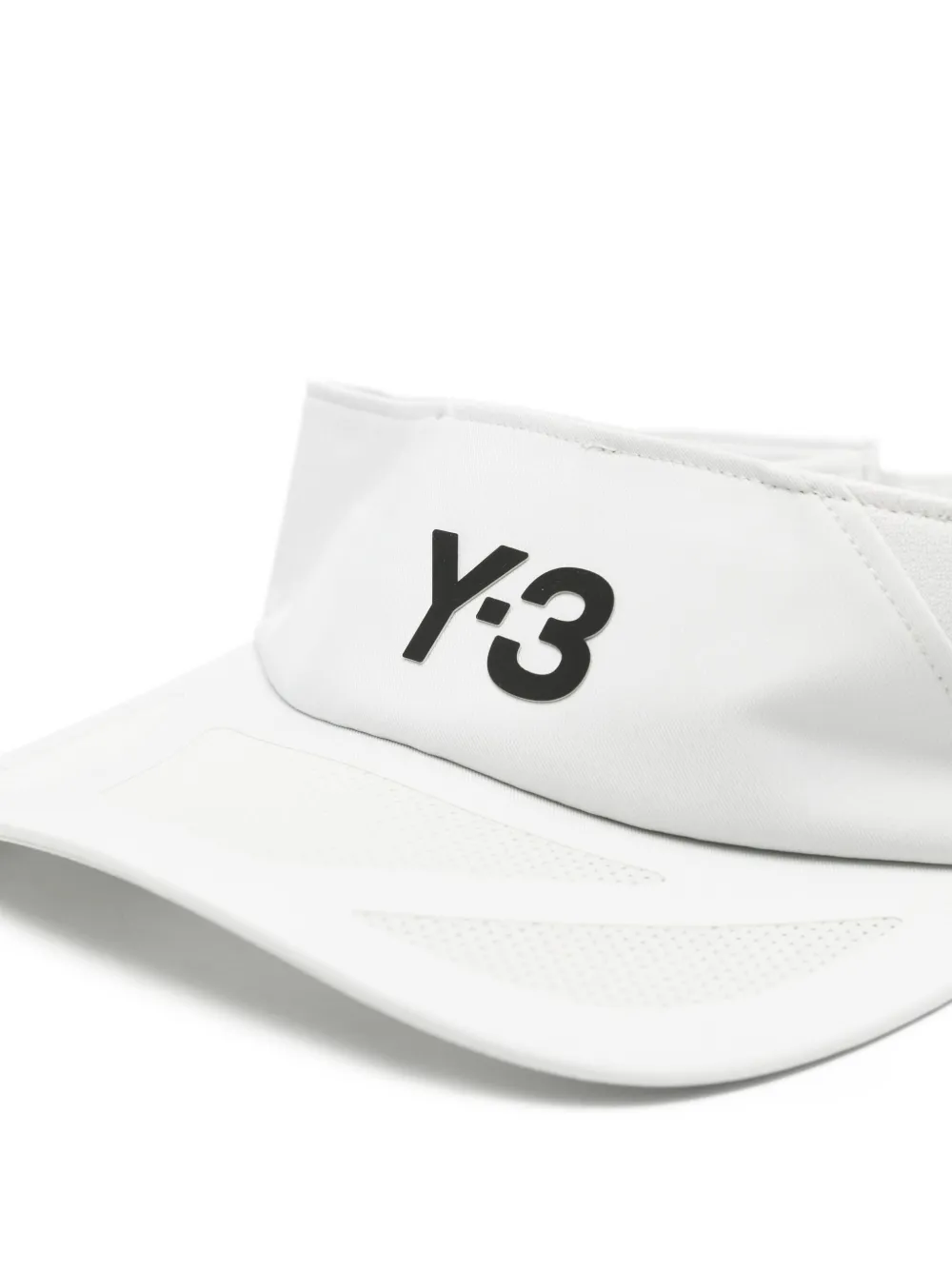 Y-3 Logo-detail Visor Hat In White