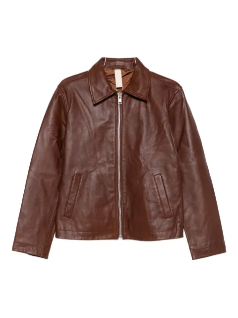 Sunflower zip-up leather jacket