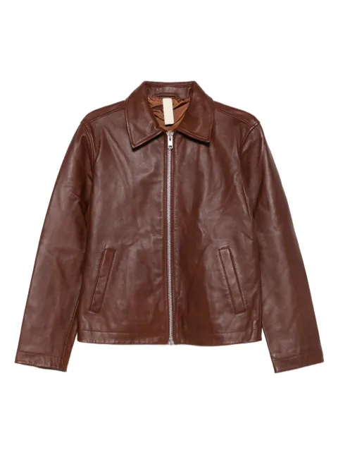 Sunflower zip-up leather jacket