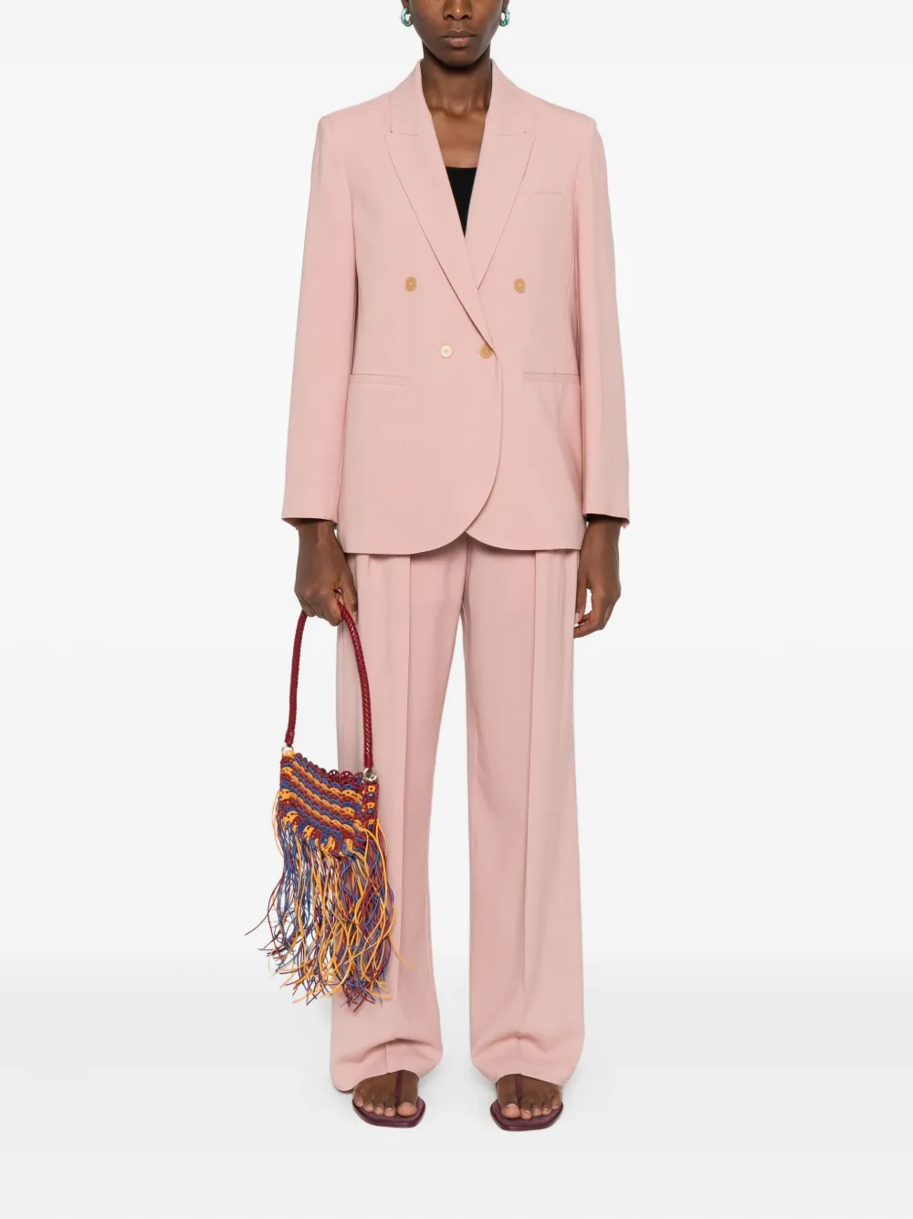 Forte Forte pleated-design trousers - Roze