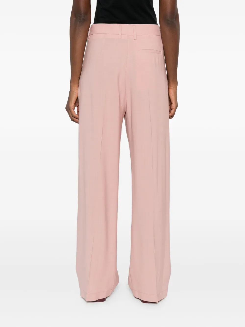Forte pleated-design trousers Roze