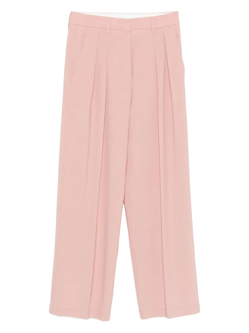 Forte pleated-design trousers Roze