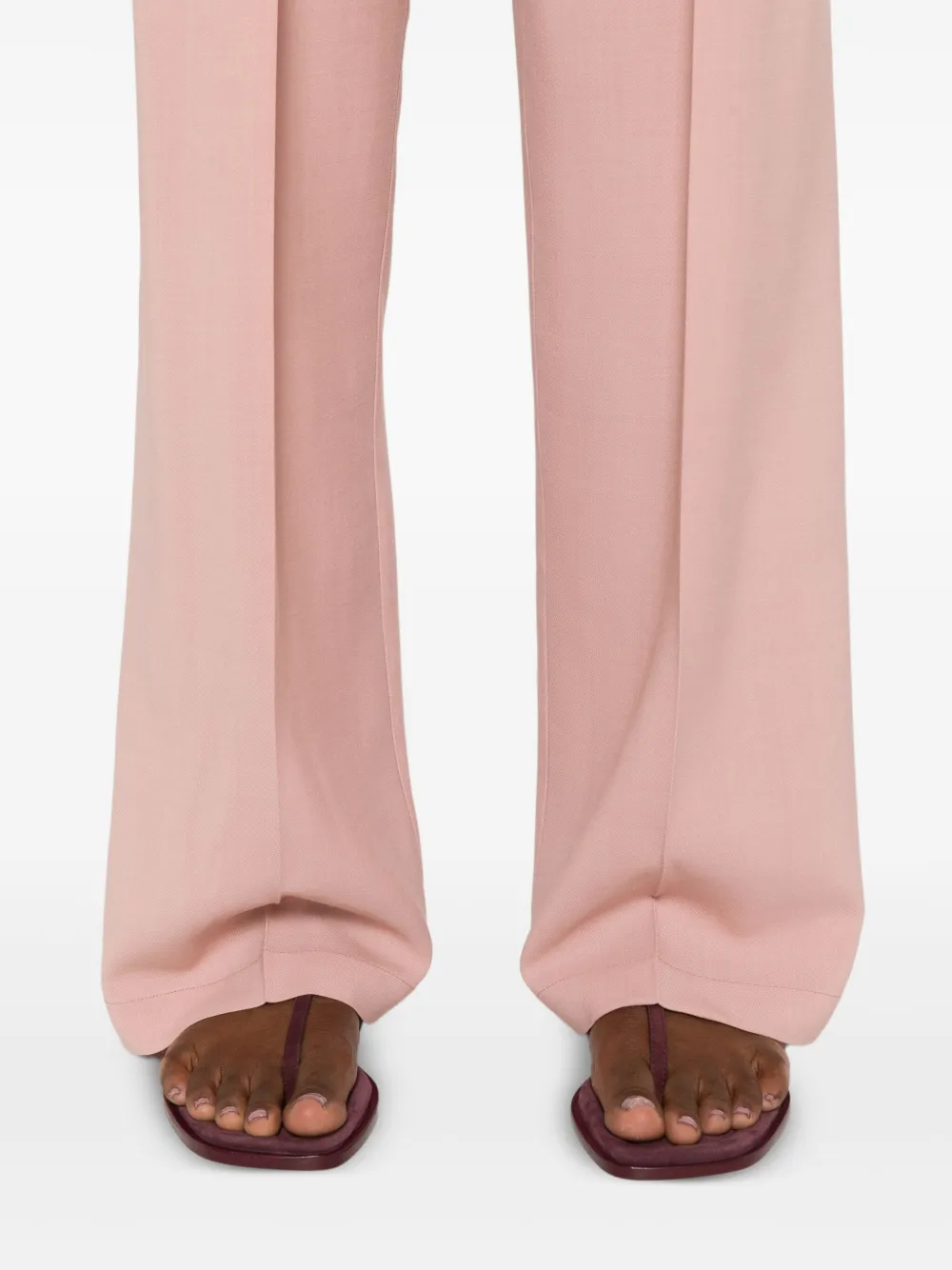 Forte pleated-design trousers Roze