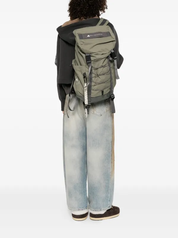 adidas Stella McCartney リュック グリーン/グレー Adidas By Stella McCartney logo-print Backpack | Green