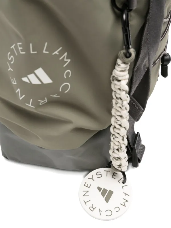 Adidas By Stella McCartney logo-print Backpack | Green Adidas By Stella McCartney logo-print Backpack | Green