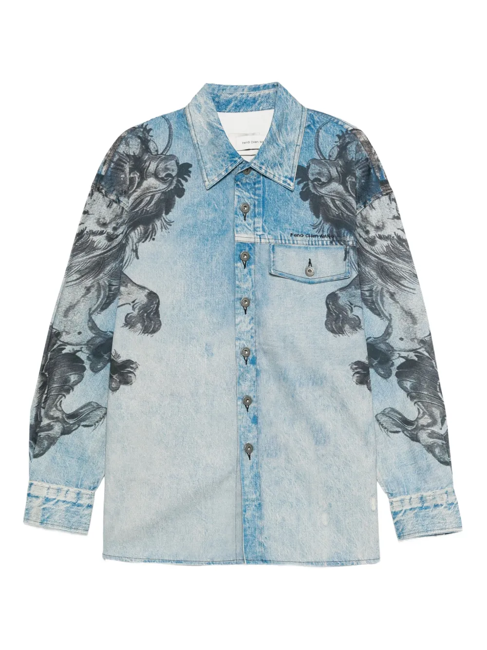 Feng Chen Wang camisa con bolsillo | azul | Image 1