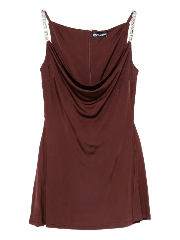 David Koma crystal-embellished Mini Dress | Red | FARFETCH