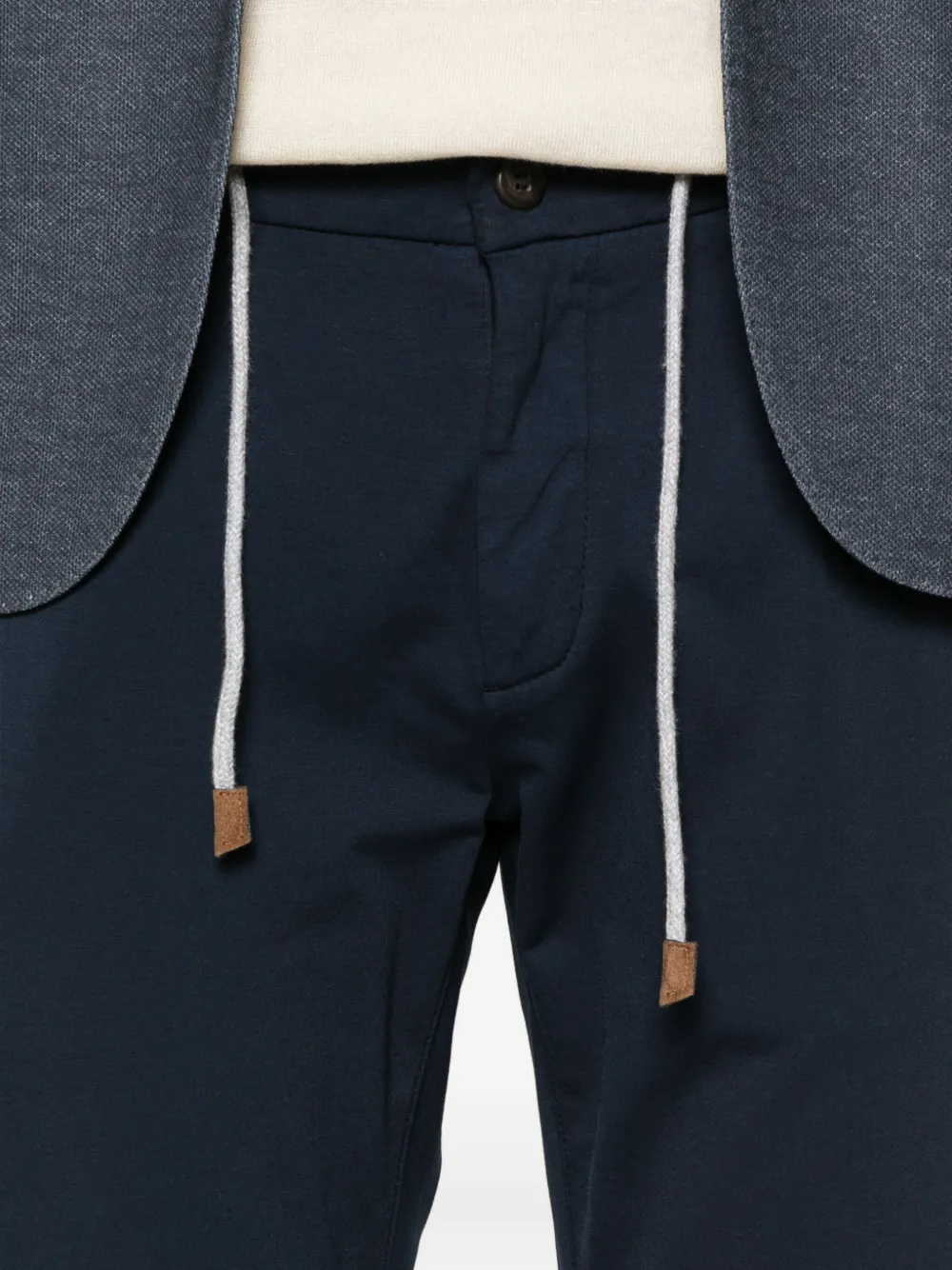 Eleventy Broek met trekkoord Blauw