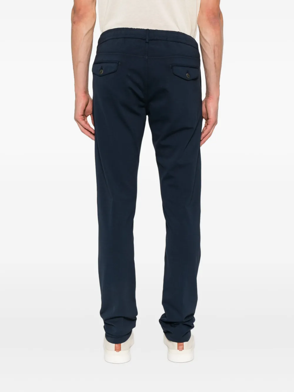 Eleventy Broek met trekkoord Blauw