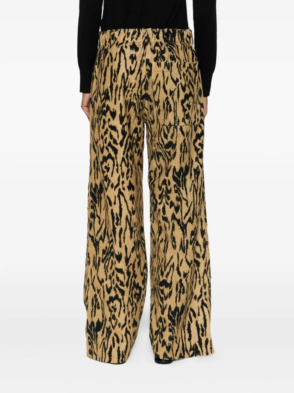 Forte Broek met dierenprint Bruin
