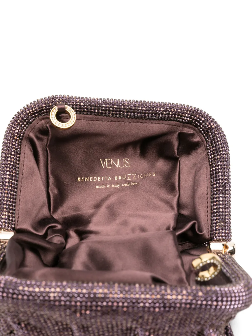Benedetta Bruzziches beaded pleated clutch bag Paars