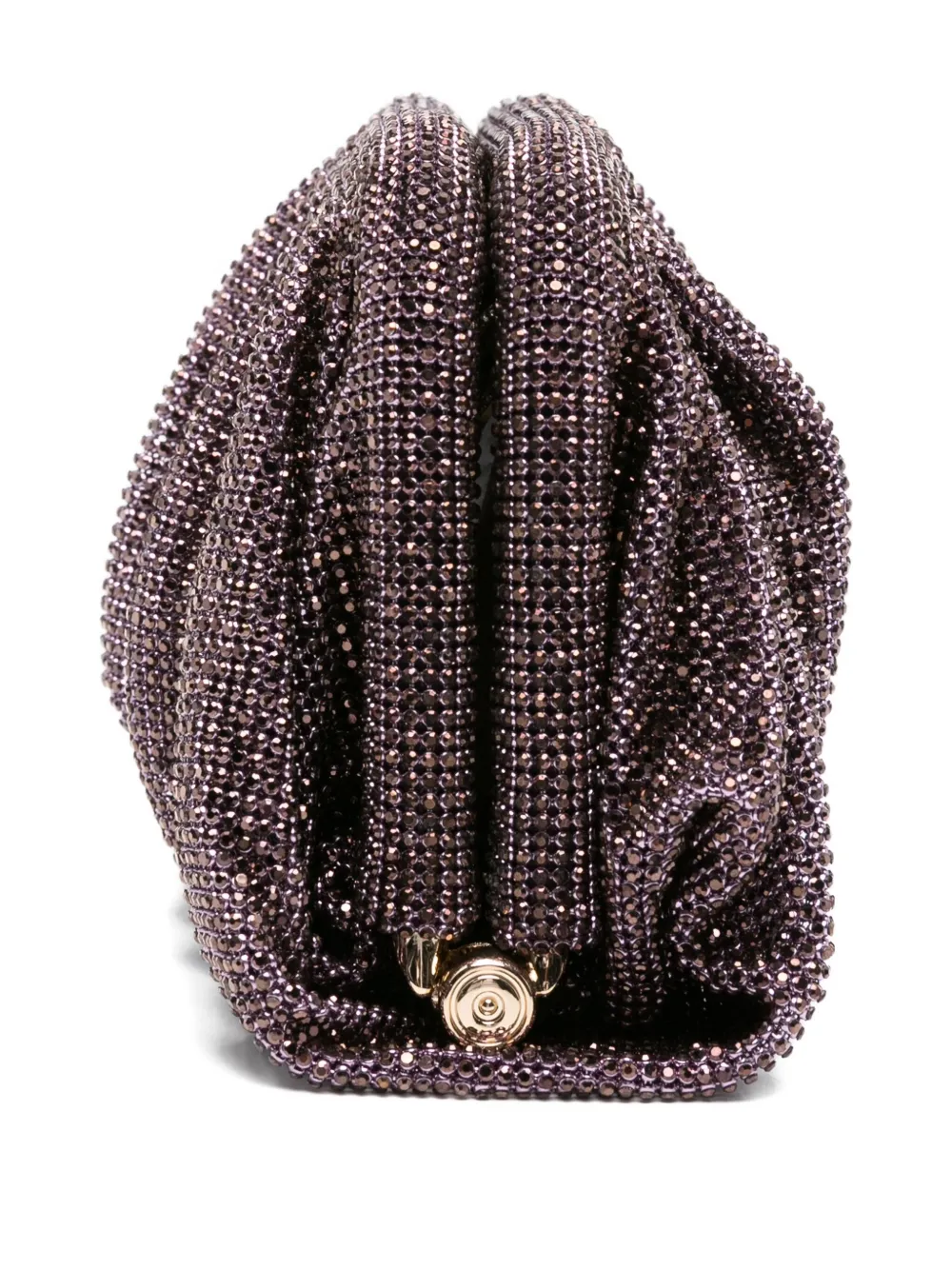 Benedetta Bruzziches beaded pleated clutch bag Paars