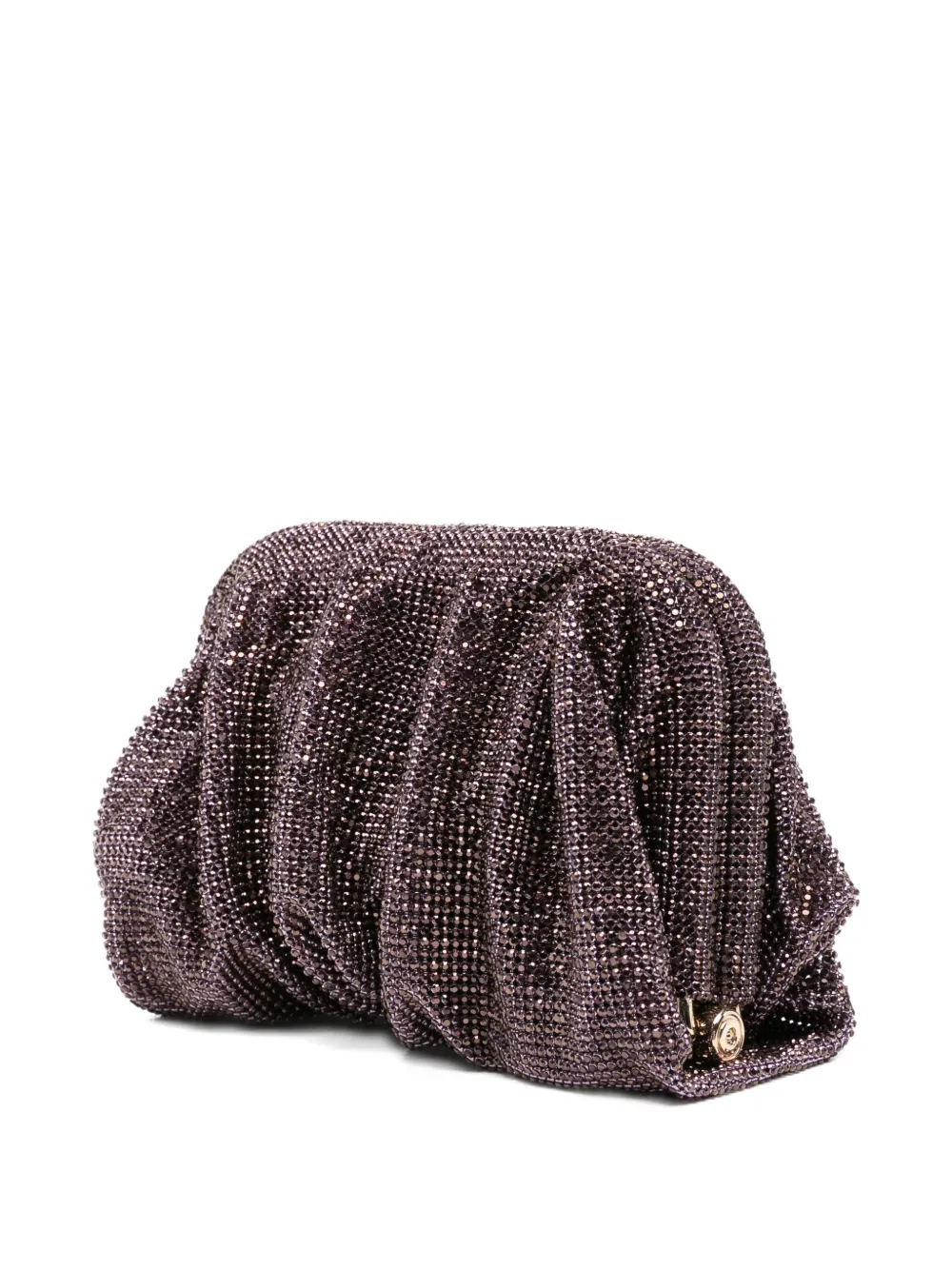 Benedetta Bruzziches beaded pleated clutch bag Paars