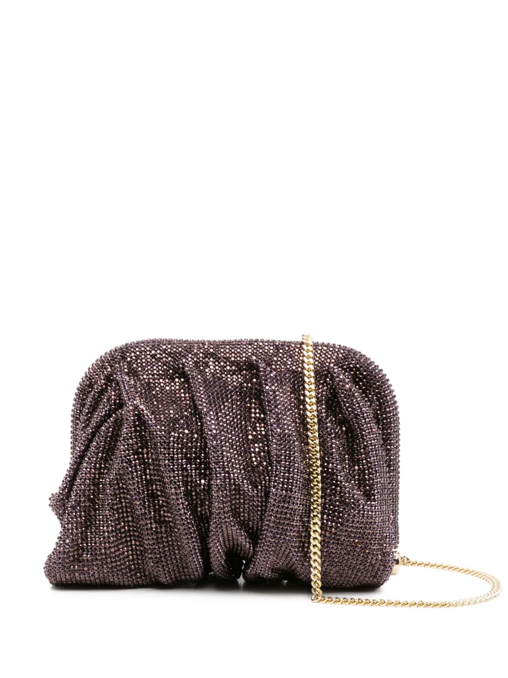 Benedetta Bruzziches beaded pleated clutch bag Paars