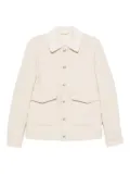 Eleventy corduroy-collar wool jacket - Neutrals