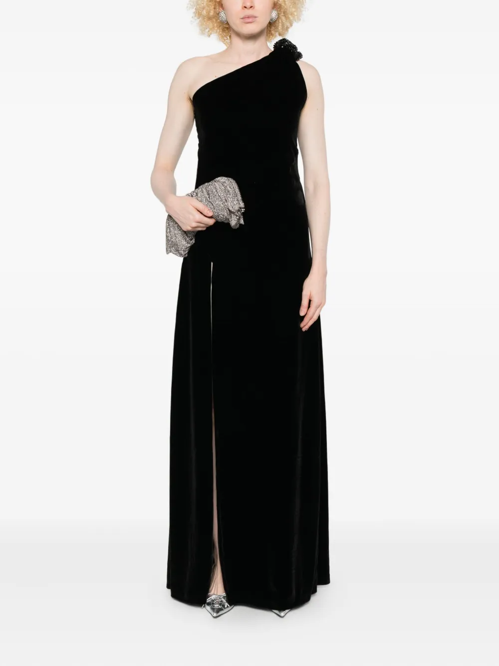Amen crystal-embellishment maxi dress - Zwart