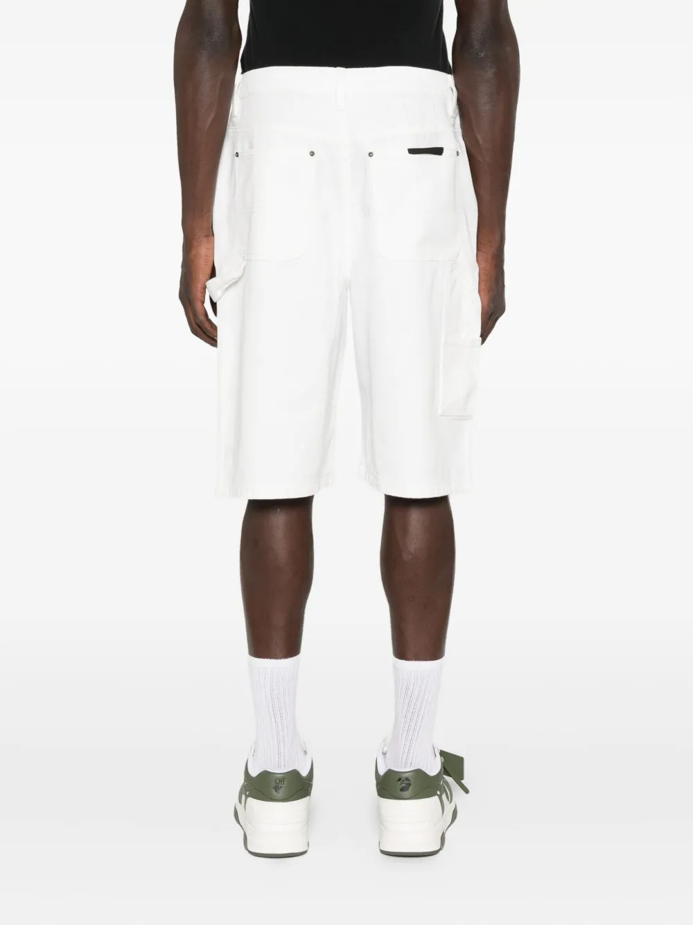 Ksubi metal-detail cotton shorts Wit