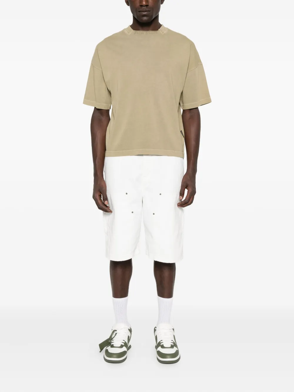 Ksubi metal-detail cotton shorts Wit
