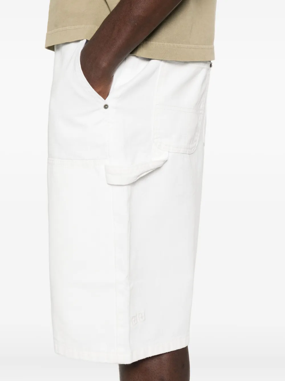 Ksubi metal-detail cotton shorts Wit