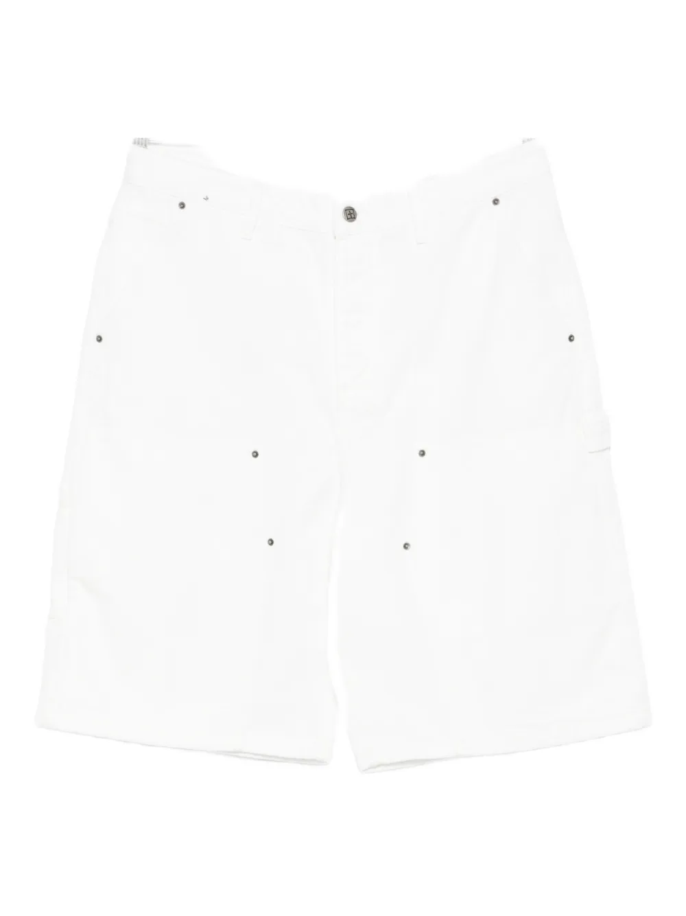 Ksubi metal-detail cotton shorts - ホワイト Ksubi metal-detail cotton shorts - ホワイト
