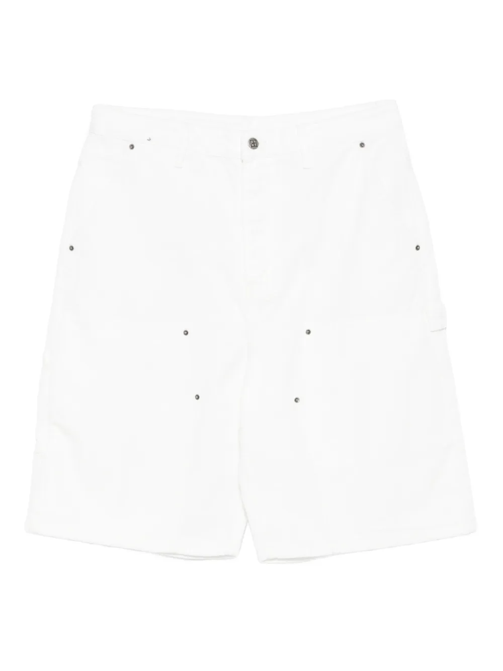Ksubi metal-detail cotton shorts Wit