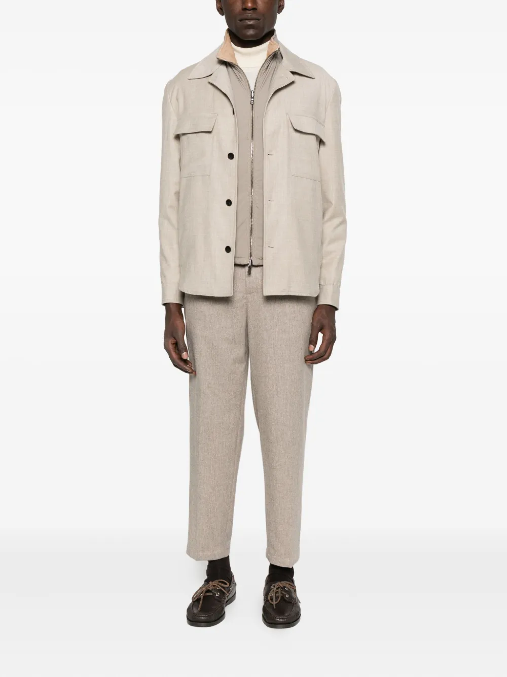 Briglia 1949 pressed-crease button trousers - Beige