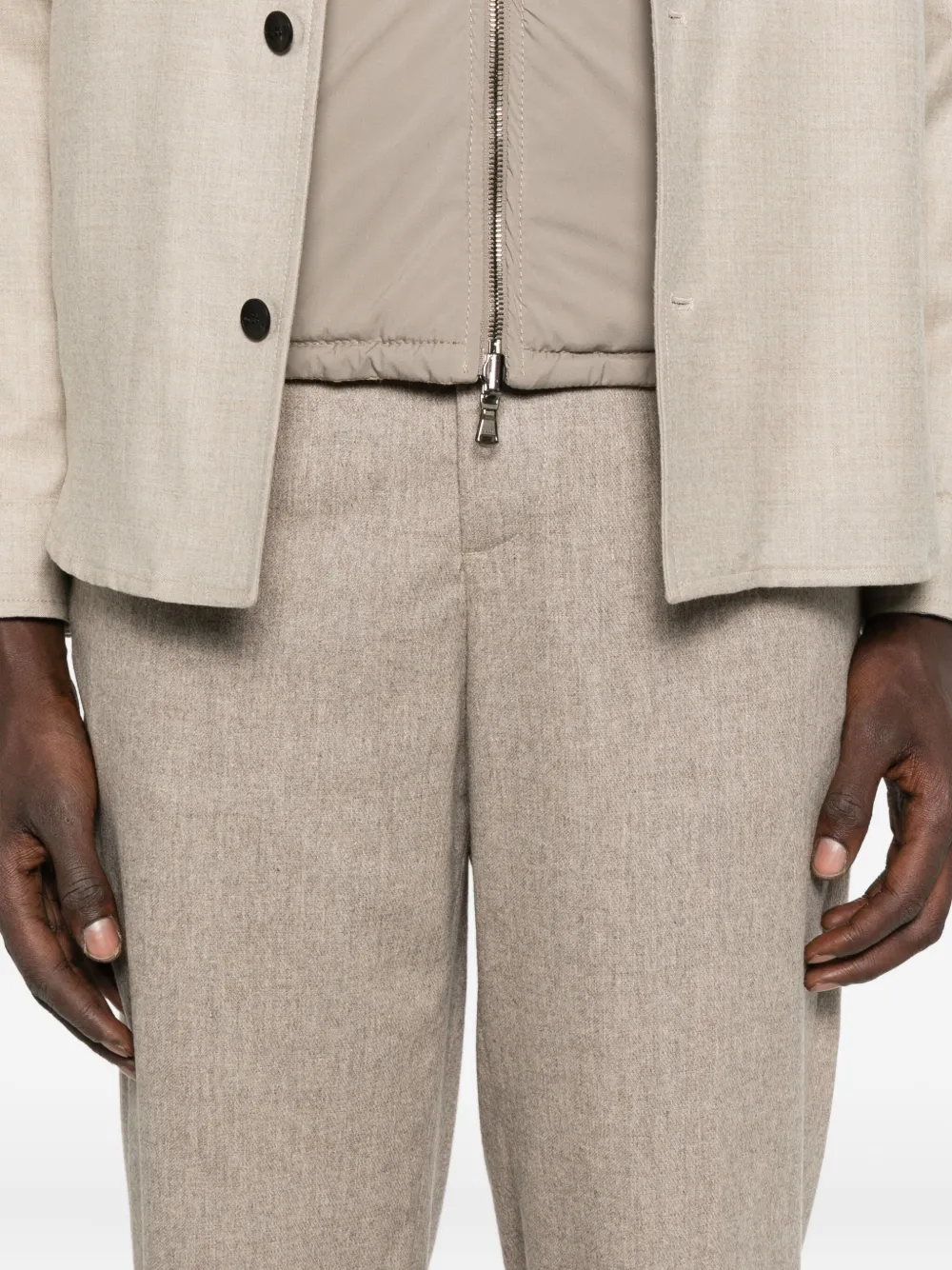 Briglia 1949 pressed-crease button trousers Beige