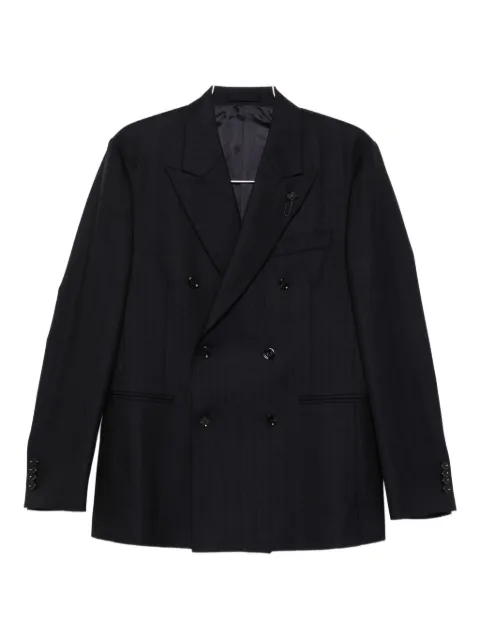 Lardini double-breasted pinstripe suit