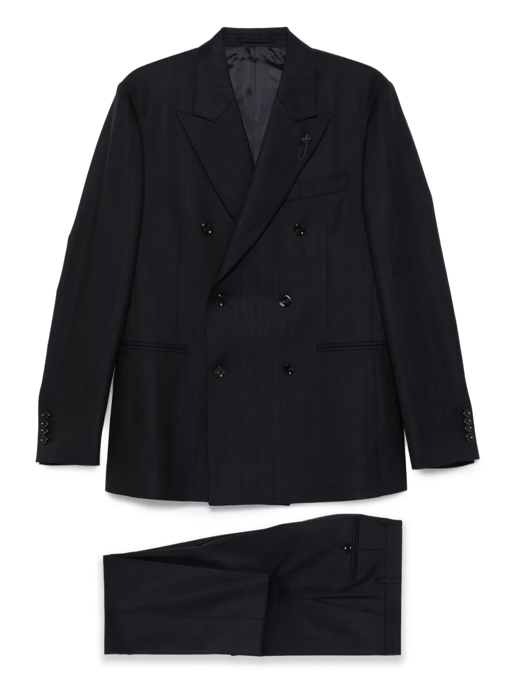 double-breasted pinstripe suit