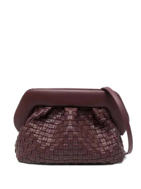 Themoirè woven detachable-strap clutch bag