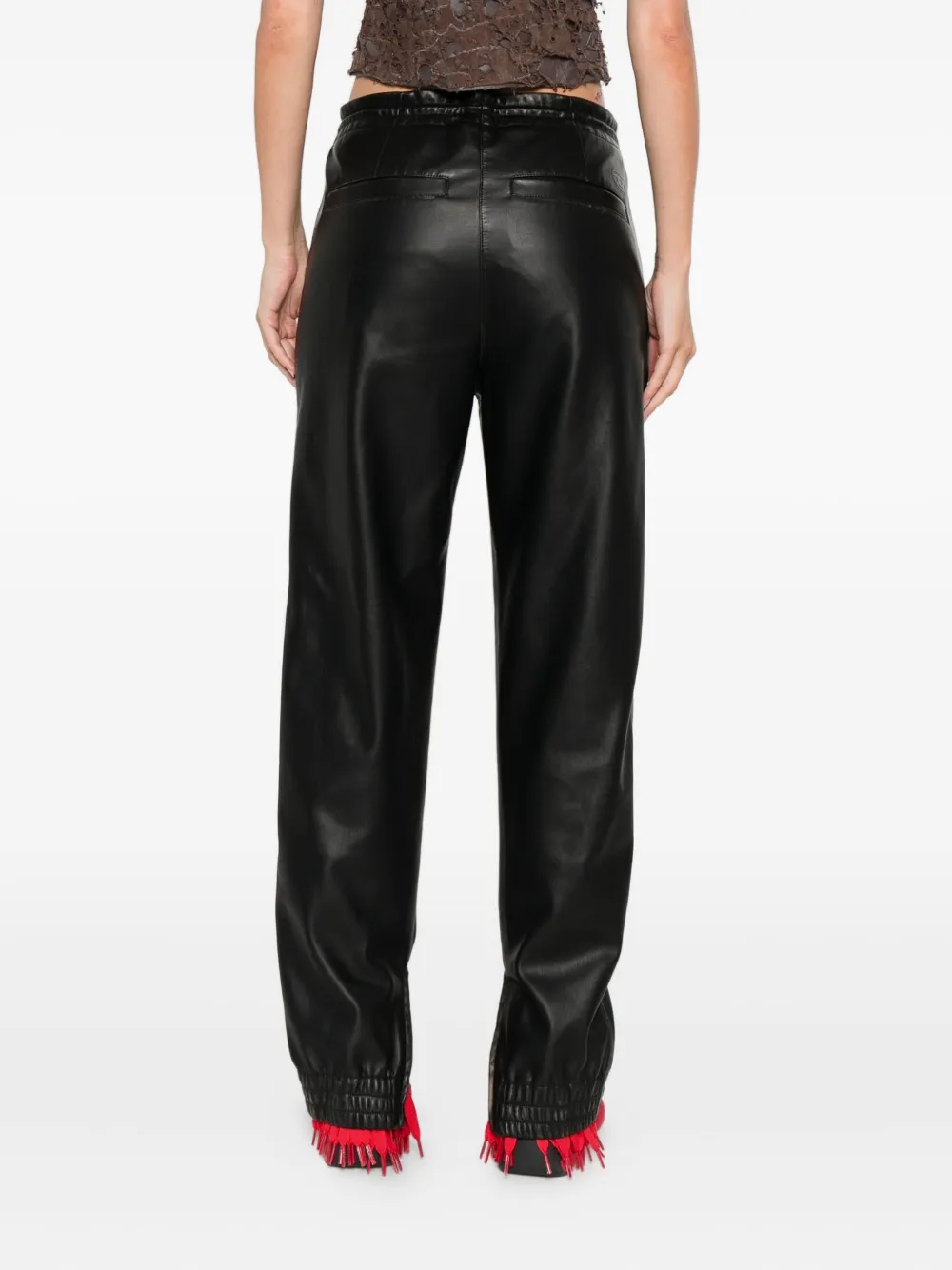 Diesel zip-cuffed trousers Zwart